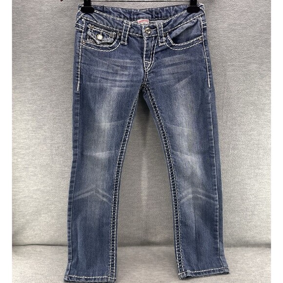 TRUE RELIGION - Women's Size 27 World Tour Joey Super T Blue Jeans  A46 - Picture 1 of 16
